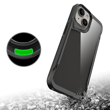 Vendas iPhone 15 Uyumlu ( iPhone 15 ) Door Serisi Darbe Dirençli Airbag Köşeli Shock Proof T-Max Kılıf