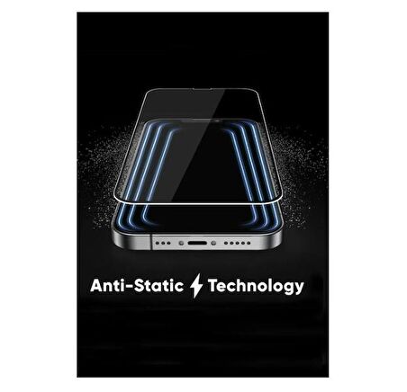 Vendas iPhone 14 Pro Max Uyumlu Anti-Statik 9D Full Cover Temperli Cam Ekran Koruyucu