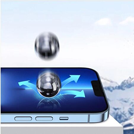 Vendas iPhone 14 Pro Max Uyumlu Anti-Statik 9D Full Cover Temperli Cam Ekran Koruyucu