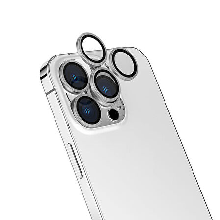 Vendas iPhone 15 Pro Max Uyumlu Görüntüyü Bozmayan Tam Uyumlu Cam Kamera Lens Koruyucu