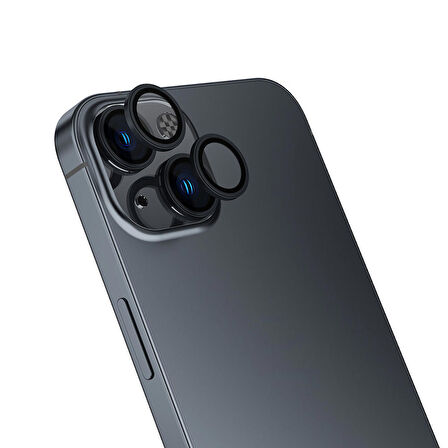 Vendas iPhone 15 Plus Uyumlu Görüntüyü Bozmayan Tam Uyumlu Cam Kamera Lens Koruyucu