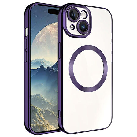 Vendas iPhone 15 Uyumlu Veve Serisi Wireless Şarj Destekli Kamera Lens Korumalı Magic Smooth Silikon Kılıf
