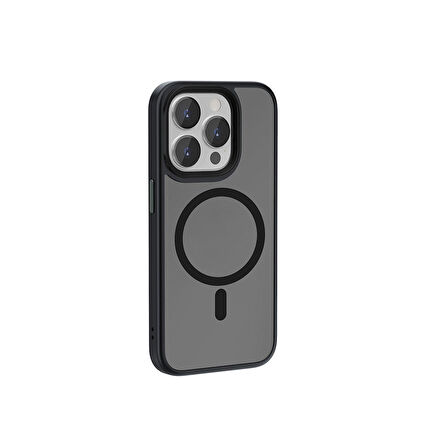 Vendas iPhone 15 Pro Max Uyumlu Felix Serisi Magsafe Şarj Özellikli Kamera Korumalı Mat Drop Magic Silikon Kılıf