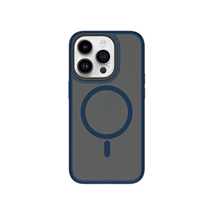 Vendas iPhone 15 Pro Uyumlu Felix Serisi Magsafe Şarj Özellikli Kamera Korumalı Mat Drop Magic Silikon Kılıf