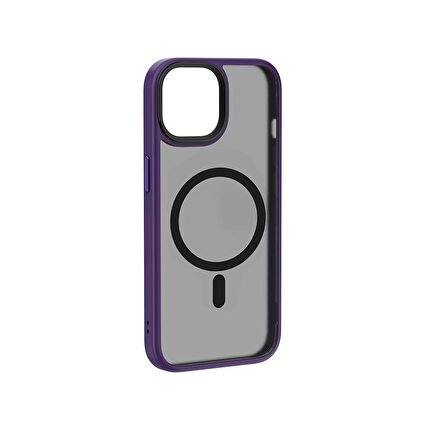 Vendas iPhone 15 Uyumlu Felix Serisi Magsafe Şarj Özellikli Kamera Korumalı Mat Drop Magic Silikon Kılıf