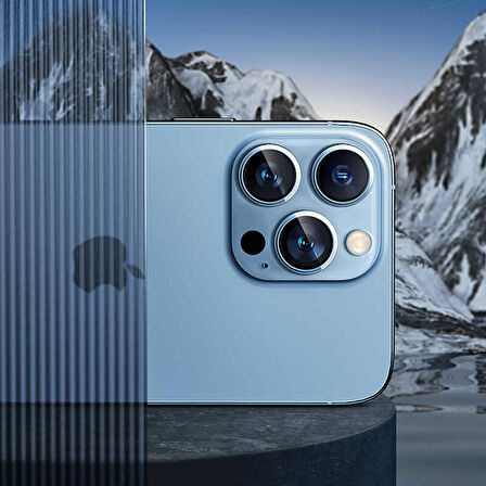 Vendas iPhone 13 Pro Max Uyumlu Safir Strong Tam Uyumlu Kamera Lens Koruyucu