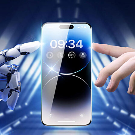 Vendas iPhone 14 Pro Max Uyumlu Parmak İzi Burakmayan Hidrifobik Hardness Mat Cam Ekran Koruyucu