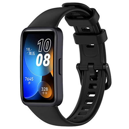 Vendas Huawei Band 8 Uyumlu Kademe Ayarlı Klasik Silikon Kordon ( SAAT DEĞİLDİR )