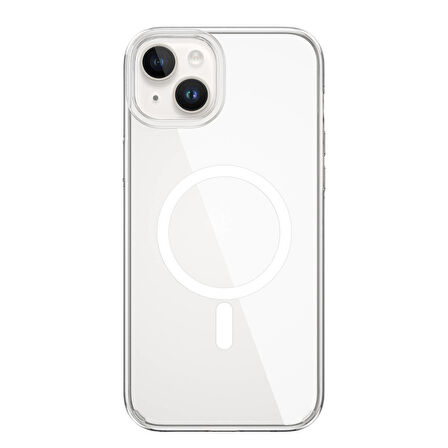 Vendas iPhone 15 Plus Uyumlu Sararma Yapmayan Magsafe Şarj Özellikli Şeffaf Kılıf