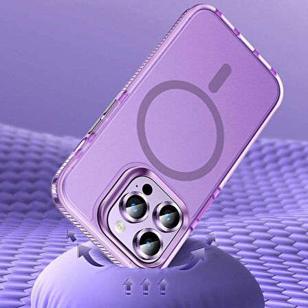 Vendas iPhone 15 Pro Max Uyumlu Klaptika Airbag Corner Support Magsafe Wireless Şarj Özellikli Kılıf