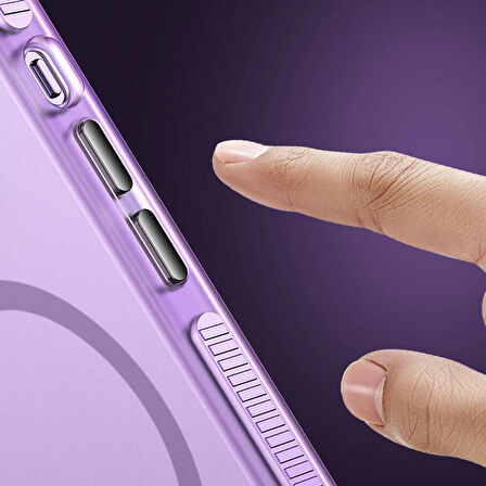 Vendas iPhone 15 Pro Uyumlu Klaptika Airbag Corner Support Magsafe Wireless Şarj Özellikli Kılıf