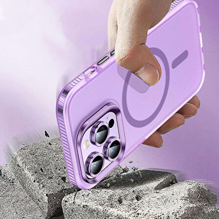 Vendas iPhone 15 Pro Uyumlu Klaptika Airbag Corner Support Magsafe Wireless Şarj Özellikli Kılıf