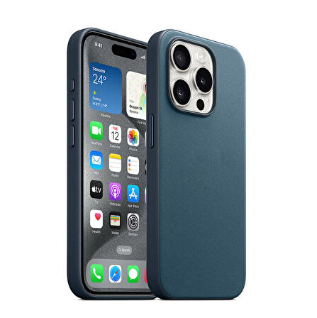 Vendas iPhone 15 Pro Uyumlu Mikro Fiber Yüzeyli Optimal Kamera Çıkıntılı Kılıf