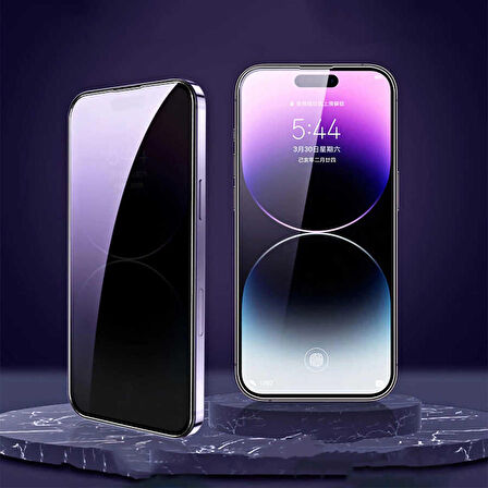Vendas iPhone 15 Plus Uyumlu Gizleyen Hayalet Özellikli Kor Privacy Cam Ekran Koruyucu