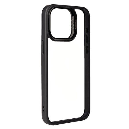 Vendas iPhone 15 Pro Uyumlu Klon Serisi Kamera Lens Korumalı Standlı Sert PC Kılıf