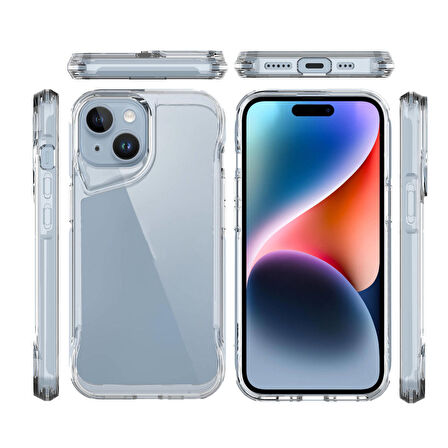 Vendas iPhone 15 Plus Uyumlu (15 Plus) Door Serisi Darbe Dirençli Airbag Köşeli Shock Proof T-Max Kılıf