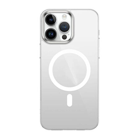 Vendas iPhone 15 Pro Uyumlu Sararma Yapmayan Hassas Buton Tasarımlı Wireless Şarj Özellikli Glass Kapak