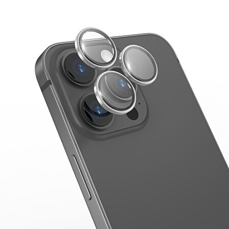 Vendas iPhone 14 Pro Max Uyumlu Eagle Serisi Telefonla Uyumlu Renk Tasarımlı Safir Cam Kamera Lens Koruyucu