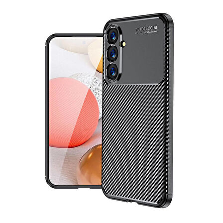 Vendas Samsung S23 FE Uyumlu Deep Dizayn Auto Focus Tasarımlı Karbon Dizayn Kılıf