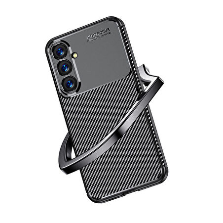 Vendas Samsung S23 FE Uyumlu Deep Dizayn Auto Focus Tasarımlı Karbon Dizayn Kılıf