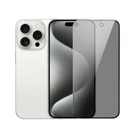 Vendas iPhone 15 Pro Max Uyumlu Anti Peep Ahize Korumalı Gizleyen Privacy HD Hayalet Ekran Koruyucu