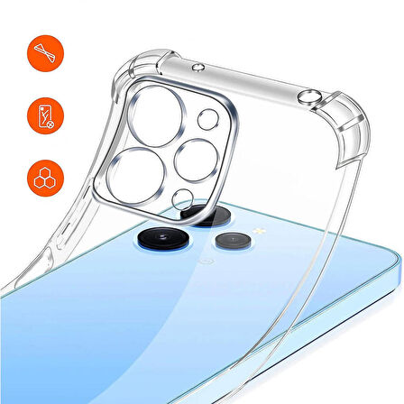 Vendas Xiaomi Redmi 12 Uyumlu Wall Serisi Airbag Köşeli Nitro Anti-Shock Silikon Kılıf