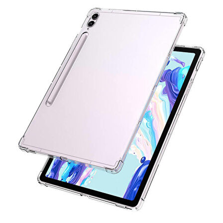 Vendas Samsung Galaxy Tab S9 Plus Uyumlu Şeffaf Süper Silikon Tablet Kılıfı