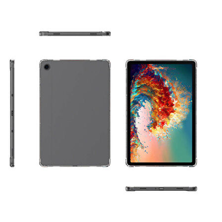 Vendas Samsung Galaxy Tab A9 Plus Uyumlu Şeffaf Süper Silikon Tablet Kılıfı