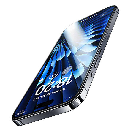 Vendas iPhone 15 Pro Max Uyumlu Exclusive V-Pro Safir Hardness Tempered Glass Ekran Koruyucu 2 Adet Set