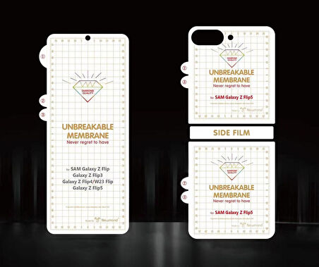 Vendas Samsung Galaxy Z Flip 5 Uyumlu Narr Tpu Çiftli Ön / Arka Body Ekran Koruyucu