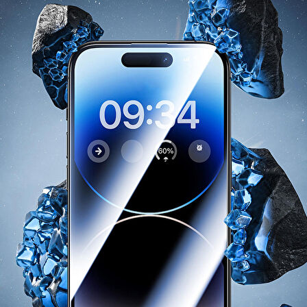 Vendas iPhone 14 Uyumlu V-Pro Elektro Kaplama hidrofobik Tempered Cam Ekran Koruyucu 2 Adet