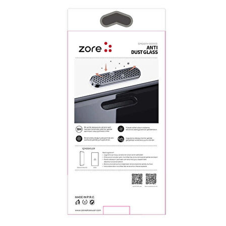 Vendas Apple Uyumlu iPhone 15 Pro Max Ahize Toz Önleyici Zore Anti-Dust Temperli Ekran Koruyucu