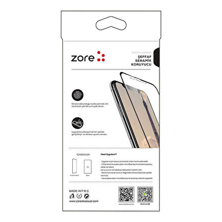 Vendas Apple Uyumlu iPhone 15 Pro Max Zore Seramik Ekran Koruyucu