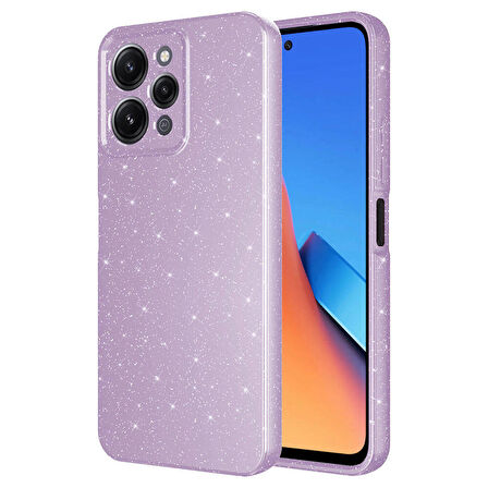 Vendas Xiaomi Redmi 12 Uyumlu Koton Serisi Kamera Korumalı Simli Lüks Silikon Kılıf