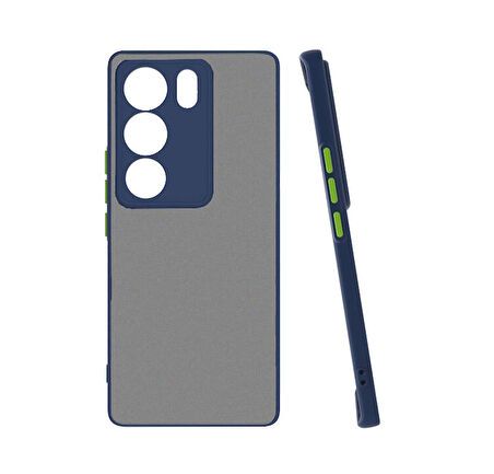 Vendas Vivo V29 5G Uyumlu Mara Serisi Arkası Mat Renkli Hux Silikon Kılıf