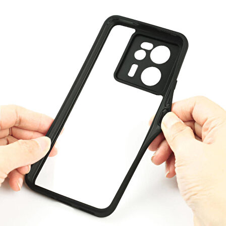 Vendas Xiaomi Mi 13T Uyumlu Roll Serisi Kamera Korumalı Şeffaf Arka Yüzey New Roll Kılıf
