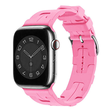 Vendas Apple Watch 7 41mm Uyumlu Kademe Ayarlı Silikon Kordon