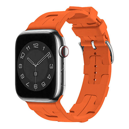 Vendas Apple Watch 7 41mm Uyumlu Kademe Ayarlı Silikon Kordon