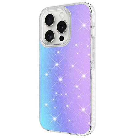 Vendas iPhone 15 Pro Max Kılıf Parlak Renk Geçişli Zore Velle Kapak