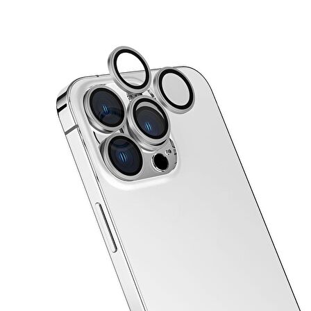 Vendas iPhone 15 Pro Uyumlu Eagle Serisi Premium Temperli Kamera Lens Koruyucu