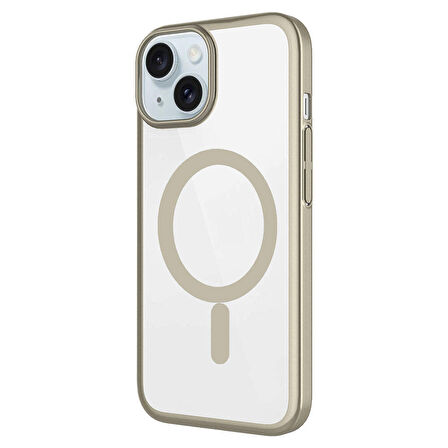 Vendas iPhone 15 Uyumlu Riksos Serisi Wireless Şarj Özellikli Mat Sert PC Kılıf