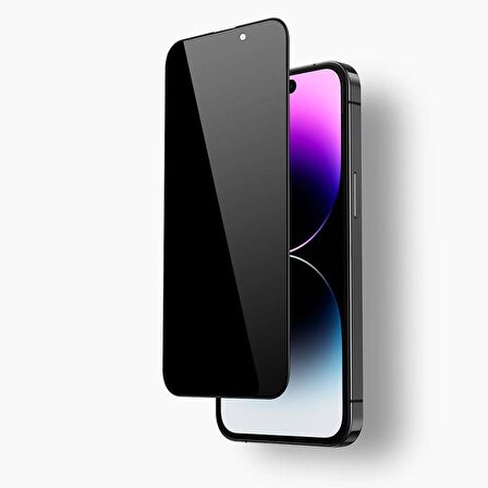 Vendas iPhone 15 Uyumlu Privacy Hayalet Özellikli Gizleyen Parlak Seramik Nano Ekran Koruyucu