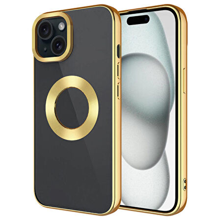 Vendas iPhone 15 Plus Kılıf Tek Kamera Çerçeveli Logo Gösteren Zore Omega Kapak