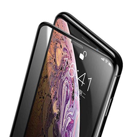 Vendas iPhone 11 Uyumlu Anti-Dust Ahize Korumalı Privacy Temperli Cam Ekran Koruyucu