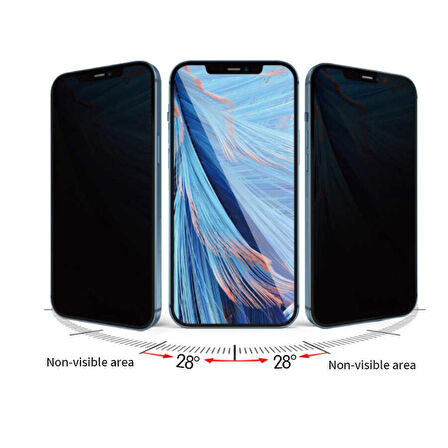 Vendas iPhone 15 Uyumlu W-iPrivacy HD Anti-Peep Hayalet Ekran Koruyucu