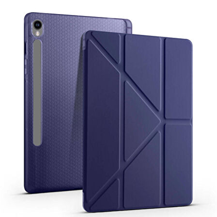 Vendas Samsung Galaxy Tab S9 FE Kılıf Zore Tri Folding Kalem Bölmeli Standlı Kılıf