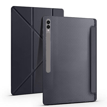 Vendas Samsung Galaxy Tab S9 Ultra Kılıf Zore Tri Folding Kalem Bölmeli Standlı Kılıf
