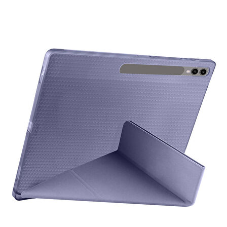 Vendas Samsung Galaxy Tab S9 Ultra Kılıf Zore Tri Folding Kalem Bölmeli Standlı Kılıf