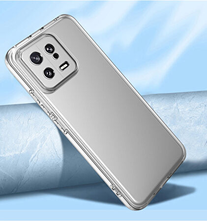 Vendas Xiaomi Mi 13 Uyumlu Kılıf Kamera Korumalı Şeffaf Süper Silikon Kapak