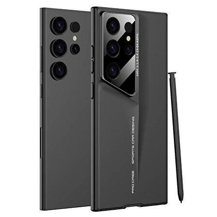 Vendas Samsung Galaxy S24 Ultra Uyumlu Kılıf İnce Kameralı Korumalı Sert Rubber Strong Back Pro Kapak